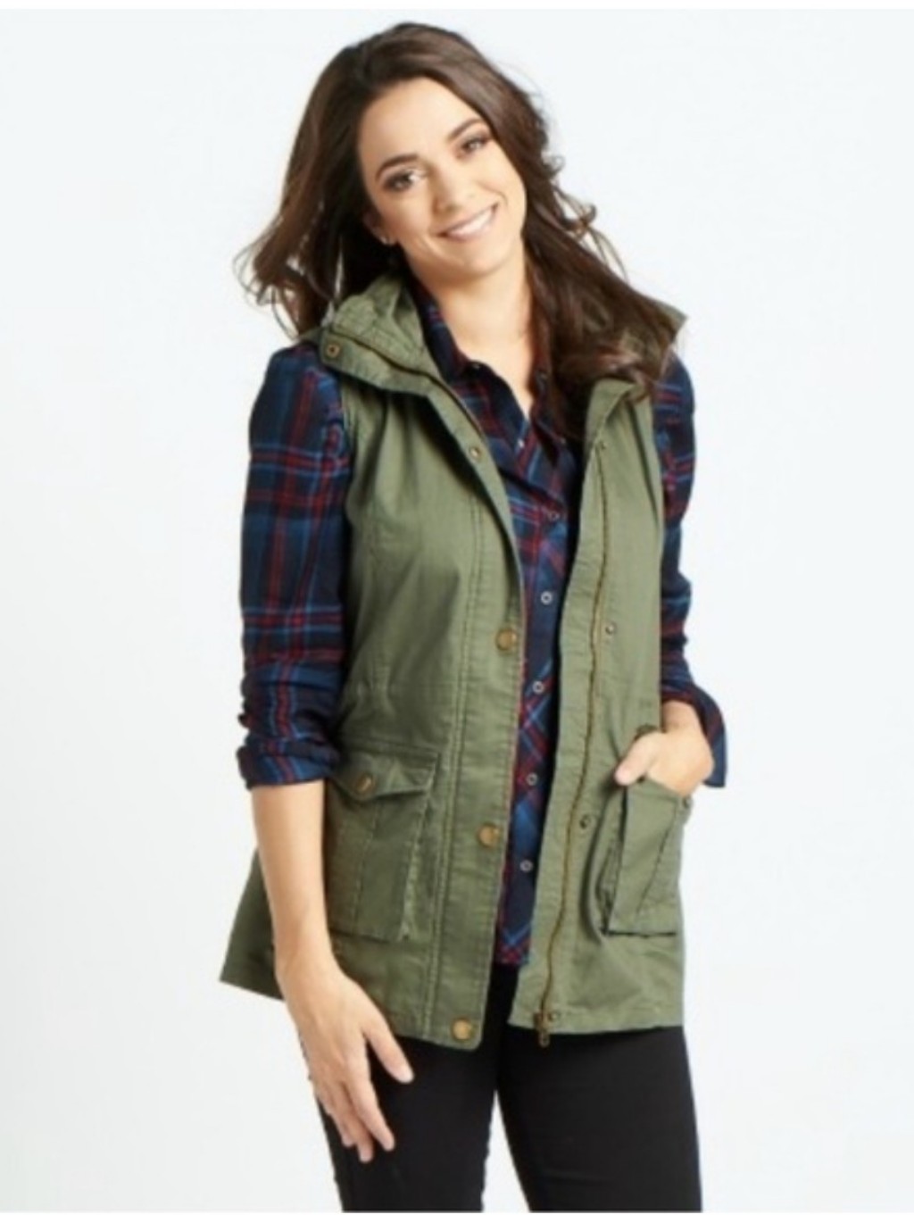 Market & Spruce Jahana Hooded Cargo Utility Vest